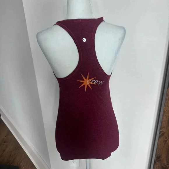 Lululemon Swiftly Tech Tank Top True Red Black Heathered Size 4 - Picture 6 of 9